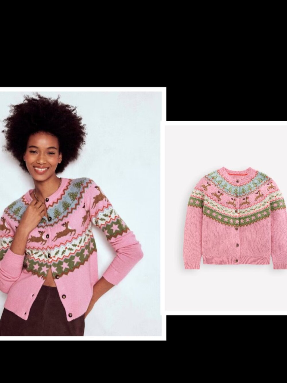 NWOT Boden Fair Isle Woman and Girls' Cardigan Family Matching Set $175